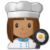 👩🏽‍🍳 woman cook: medium skin tone display on Samsung